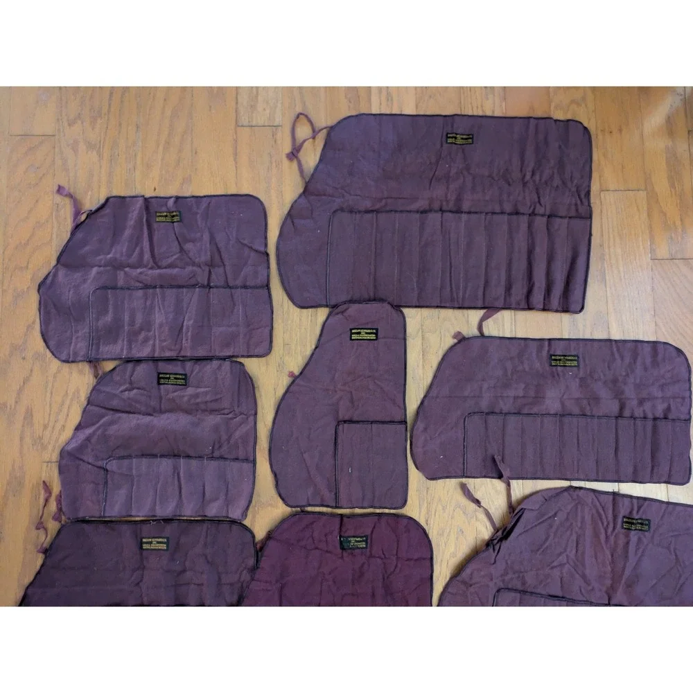 Large Lot 15 Bigelow Kennard Silver Burgundy Anti Tarnish Bag Boston MA